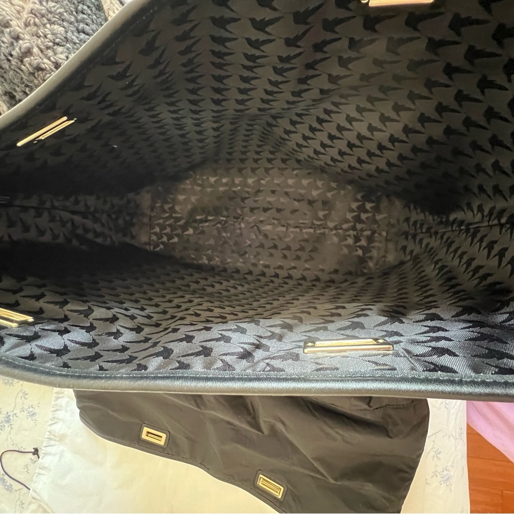 Elegant Black Perforated Tote Bag - Picture 12 of 15